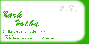 mark holba business card